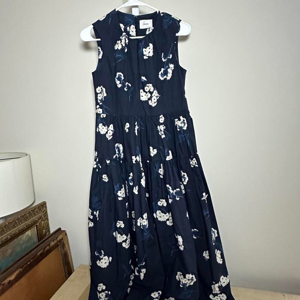 Erdem white floral print dress